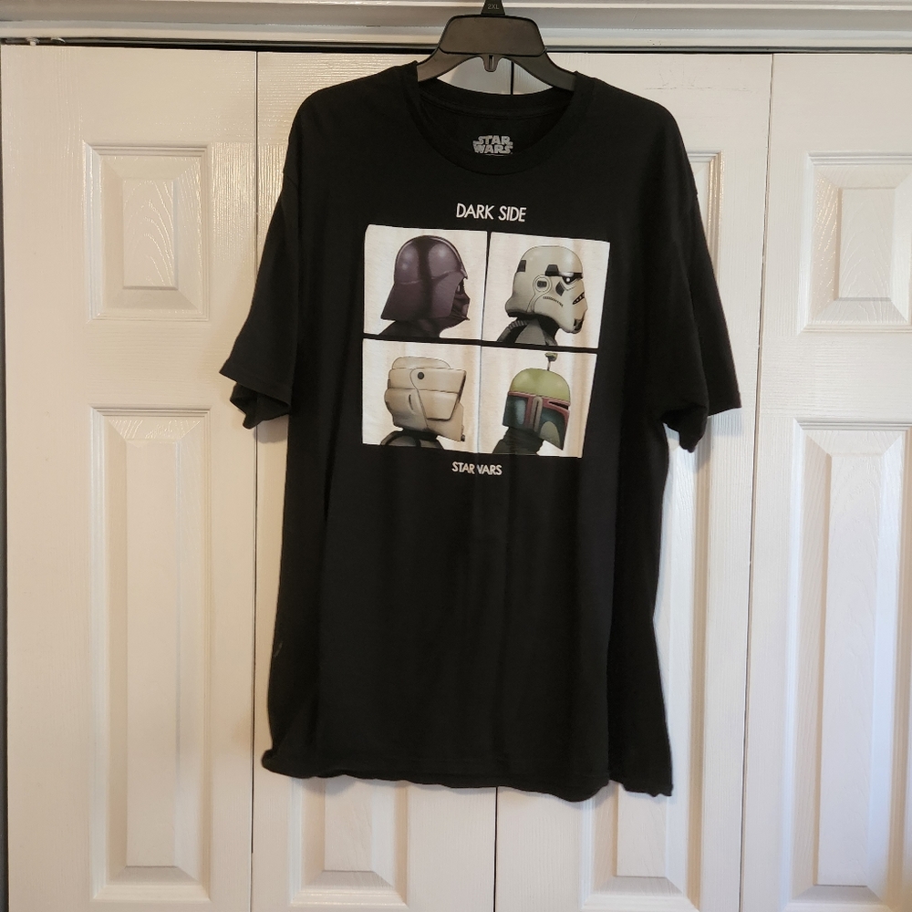 Mens black dark side Star Wars t-shirt size 2x